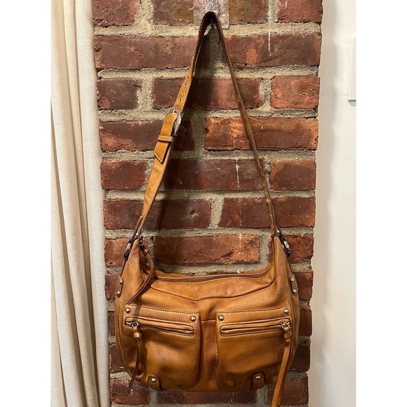 Women’s Vintage Tignanello Pebbled Leather bag Tan - Picture 5 of 11